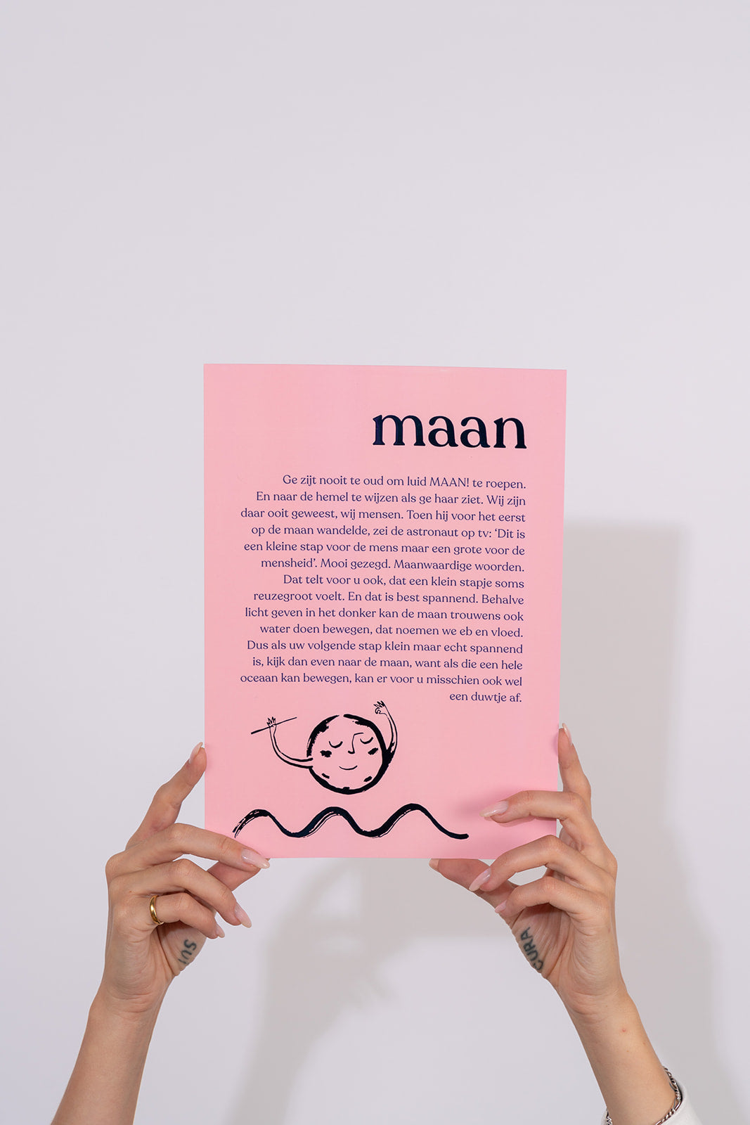 Print 'Maan' uit het boek Eerste Woordjes
