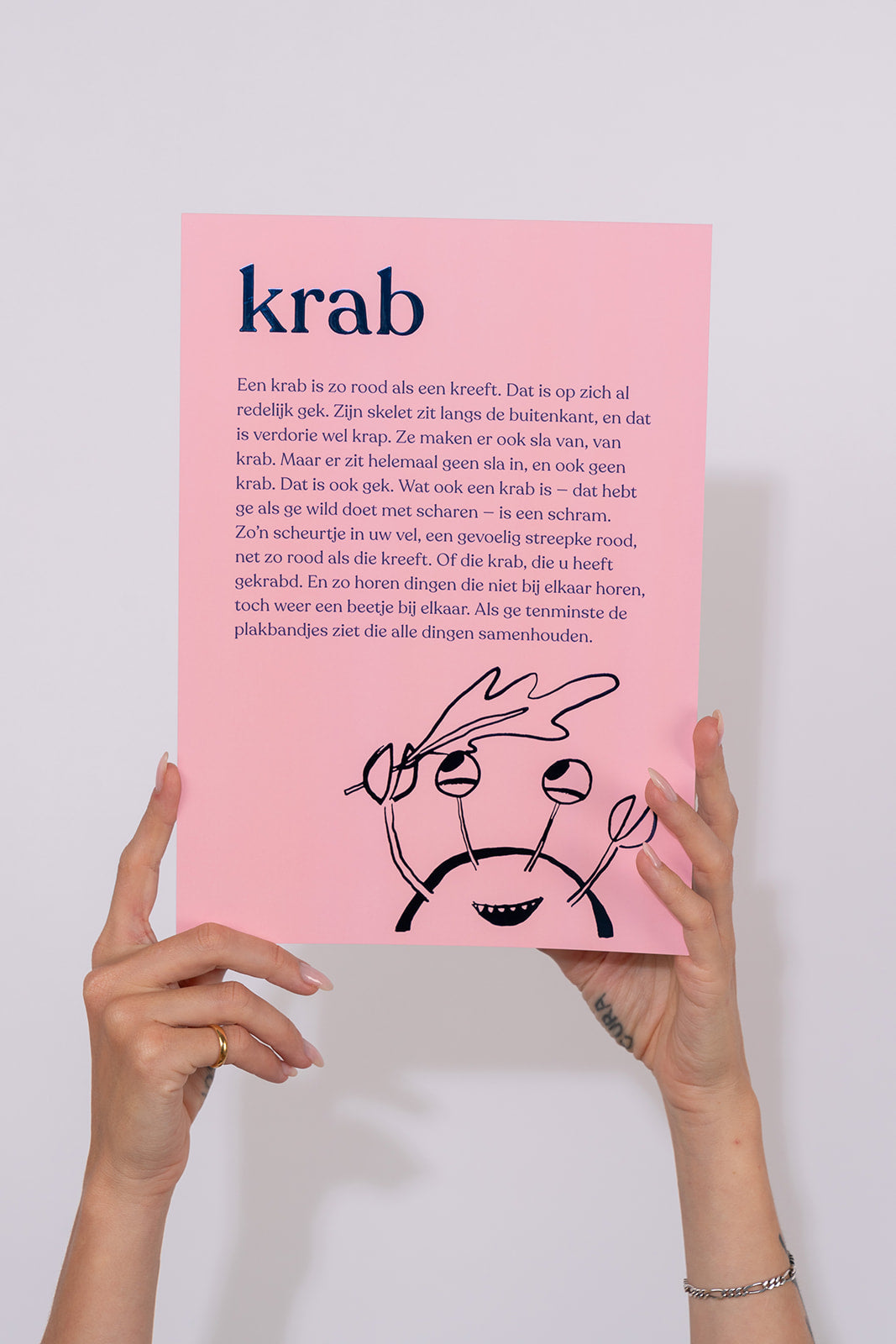 Print 'Krab' uit het boek Eerste Woordjes