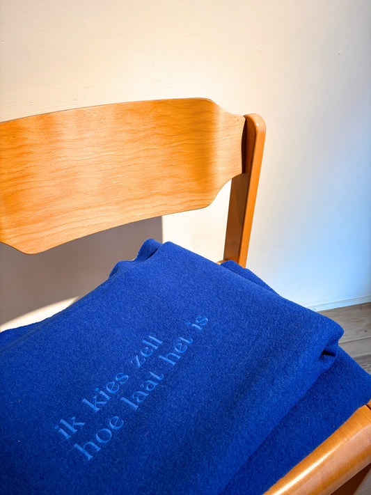 Deken + print — Ik kies zelf hoe laat het is